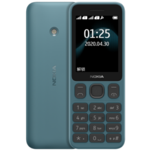 诺基亚 NOKIA 125 蓝色 直板按键 移动2G手机 双卡双待 老人老年手机 学生备用功能机 超长待机