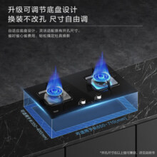 林内（Rinnai）[哪吒系列]家用嵌入式天燃气灶 台嵌两用可调节底盘 5.2kW双眼猛火定时灶 钢化玻璃 JZT-2E07MTX