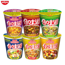 京东百亿补贴、plus会员：日清 合味道方便面 杯装泡面 混搭多口味*6杯