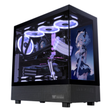 Thermaltake（Tt）钢影 透S 海景房机箱 电脑主机 黑色（ATX主板/支持360水冷/270°全景/9风扇位/4090显卡）