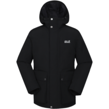 Jack Wolfskin狼爪羽绒服男女同款秋冬新品户外运动保暖600蓬白鹅绒外套5221051 5221051-6788/黑色/青酱紫 S 170/92A充绒量：195G