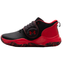 安德玛（UNDERARMOUR）大童鞋男鞋女鞋  黑红色/抓地耐磨37.5