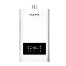 奥克斯（AUX）燃气热水器精准恒温强排式速热洗澡家用燃气智能变升水气双调多重安全防护 16L 天然气丨变频节能