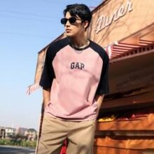 再降价、限尺码：Gap 盖璞 男女水洗棉T恤 615521