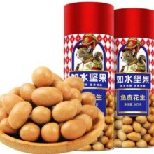 PLUS会员：如水 鱼皮花生 505g×2桶
