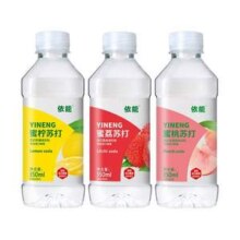 依能 蜜柠/蜜荔/蜜桃苏打果味桃饮料  350ml*12瓶