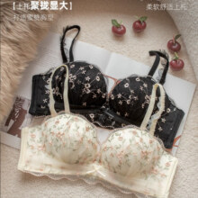 Glambody MAGIC NATURAL LINE纯欲内衣女小胸聚拢上托显大无钢圈防下垂性感蕾丝文胸套装682301 香槟肤套装 34/75B
