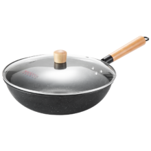 plus会员：美厨（maxcook）不粘炒锅 精铁带盖带木铲32cm 不粘涂层 燃气电磁炉通用MCC559