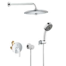高仪（GROHE）暗装淋浴花洒套装 25CM圆形顶喷 德产入墙式预埋阀芯23558002