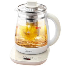美的（Midea）智能养生壶 办公室烧水壶电热水壶 1.5L大容量 玻璃面板 多段控温煮茶器 MK-YSNC1501