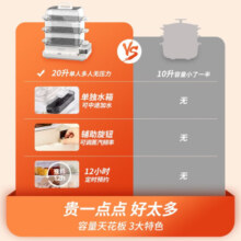 九阳（Joyoung） 电蒸锅家用多功能锅小电热锅大容量蒸汽锅三层20L可预约保温不锈钢蒸盘蒸蛋器 GZ568【不锈钢蒸盘】 20L