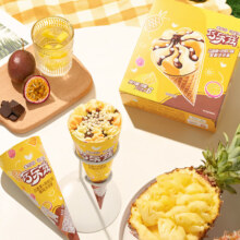 yili 伊利 巧乐兹百香果+凤梨味脆筒冰淇淋70g*6支/盒*5件