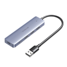 绿联USB3.0分线器扩展坞 USB*3+Type-C3.0 0.2米