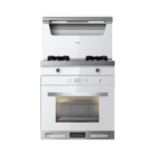 美的（Midea）蒸烤一体集成灶 油烟机燃气灶 5.2KW火力 电热自清洁 75cm白色小尺寸 TX05 天然气