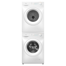 美的（Midea）洗烘套装 10公斤滚筒洗衣机全自动+热泵烘干机回南天 蒸汽除菌 除螨除潮 MG100V11F+11F
