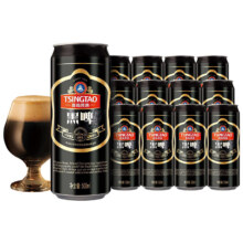 puls会员：青岛啤酒（TsingTao）黑啤12度 500mL*12罐