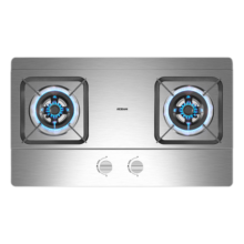 老板（Robam）JZT-32G9A燃气灶嵌入式灶具 家用双灶双尺寸锅架台嵌两用4.5kW大火力耐用不锈钢天然气