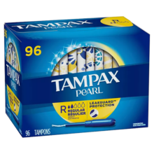 丹碧丝（TAMPAX）加拿大进口丹碧丝Tampax卫生棉条 导管式无感内置棉棒卫生姨妈巾 普通流量 96支/盒