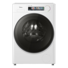 美的（Midea）滚筒洗衣机全自动 元气轻氧系列 小白鲸 MG100WJ3 天然草本除菌 超薄全嵌 1.1洗净比 鲸浪洗10公斤