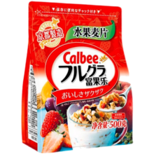 卡乐比（Calbee）山姆款 营养早餐水果燕麦片 500克 日本进口 非油炸 即食零食
