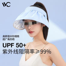 VVC 女士贝壳防晒帽 有防风绳*可调节大小