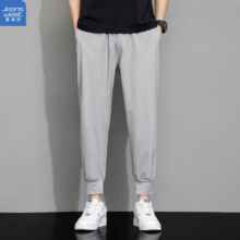 PLUS会员：JEANSWEST 真维斯 运动休闲裤男春季宽松百搭 BY999灰色 *2件