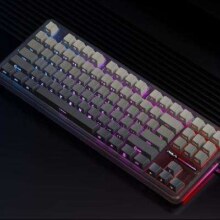 AULA 狼蛛 F87 Pro 87键 三模机械键盘 时空秘境 灰木轴V4 RGB 8000mAh