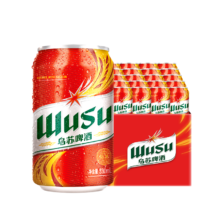 PLUS会员、需首购礼金：WUSU 乌苏啤酒 红乌苏 330ml*24罐/箱*2件