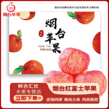 烟台红富士苹果 净重4斤 整箱礼盒装