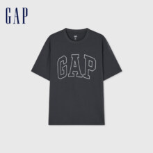 plus会员：Gap  男女装2024夏新款撞色logo圆领短袖T恤  3色多码