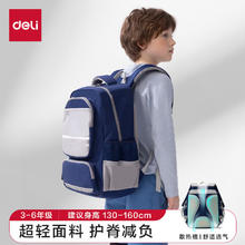 deli 得力 小书包儿童男女孩运动风简约大容量减负背包