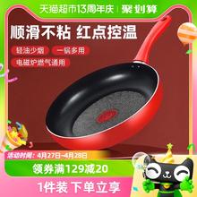 88VIP会员：SUPOR 苏泊尔 煎锅平底锅家用不粘锅电磁炉燃气通用炒菜锅煎蛋煎饼锅