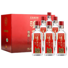 泸州老窖特曲酒 三两三小酒版 浓香型白酒 52%vol 165mL 6瓶 礼盒装带礼袋