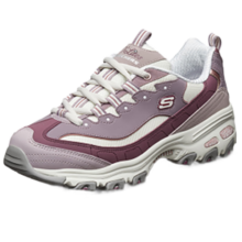 斯凯奇（Skechers）复古老爹鞋厚底增高休闲运动女鞋13143紫色/白色36