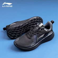 李宁（LI-NING）SOFT跑步鞋男鞋新款轻减震回弹透气跑鞋运动休闲鞋赤兔6代跑步鞋 黑色-1 43.5