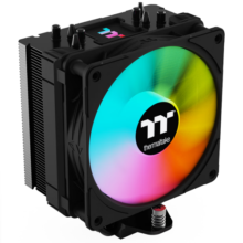 Thermaltake（Tt）钢影400P 曜石黑 CPU风冷散热器风扇（ARGB风扇/炫彩LOGO/4热管/支持1700接口/PWM温控）