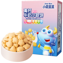 小鹿蓝蓝 高钙牛奶小软饼 宝宝饼干儿童饼干零食 纯真奶香小饼干 原味60g