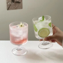 PLUS会员、微信小程序: 欢妍 透明玻璃杯 果汁杯 300ml 1只