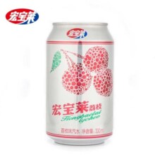 宏宝莱 荔枝味汽水碳酸饮料 东北 经典老汽水  330ML*24罐 整箱装
