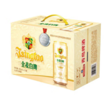 PLUS会员！TSINGTAO 青岛啤酒 全麦白啤 500ml*12听