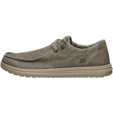 斯凯奇（Skechers）男鞋时尚商务休闲鞋美式休闲帆布鞋复古低帮耐磨一脚蹬板鞋 卡其色-387 42