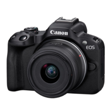 佳能（Canon）EOS R50 小型便携 搭载多种智能化自动拍摄功能 RF-S18-45镜头 微单数码套机 黑色
