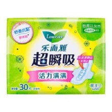 PLUS会员：乐而雅 纤巧日用护翼型卫生巾22.5cm 30片 *6件