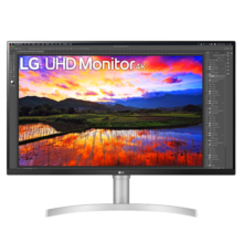 LG 31.5英寸 4K UHD HDR IPS屏 广色域 FreeSync 内置音箱 升降底座 游戏 超高清显示器 32UN650 -W