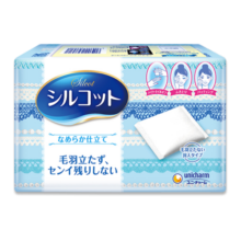 日本进口 舒蔻(silcot) 尤妮佳 化妆棉 卸妆棉 丝滑型 82片/盒 进口超市
