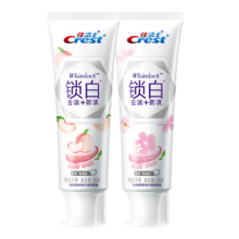 佳洁士 锁白牙膏 雪樱85g+白桃味85g