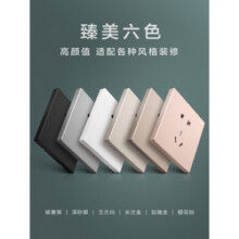 罗格朗开关插座面板官方旗舰店tcl五孔10a错位5孔二三插电源10只装家用暗装墙壁电源插座