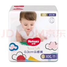 PLUS会员：好奇（Huggies）金装成长裤XXL28片(15kg以上)