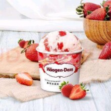 plus会员、京东百亿补贴:哈根达斯（Haagen-Dazs）经典草莓口味大桶冰淇淋473ml 家庭装*2件