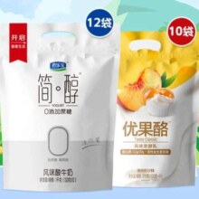 京东百亿补贴、PLUS会员：君乐宝 低温风味酸奶 简醇100g*12袋+优果酪100g*10袋